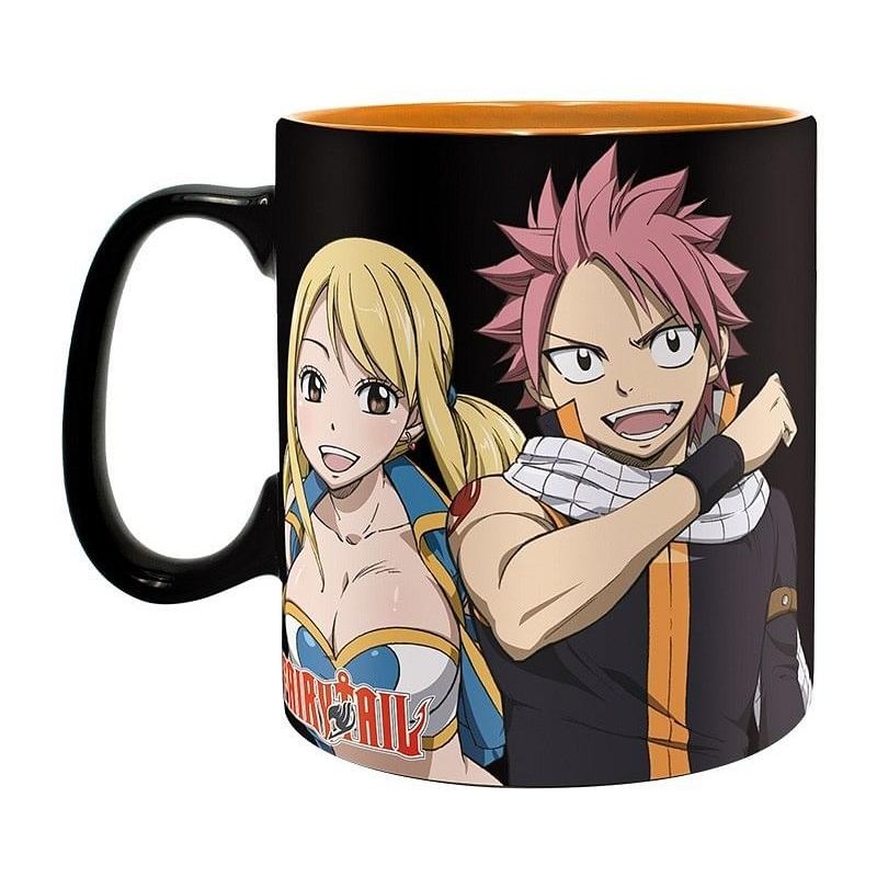 Hrnek Fairy Tail - Lucy, Natsu & Emblem