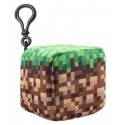 Plyšák s klipem Minecraft - Hlína, 8 cm