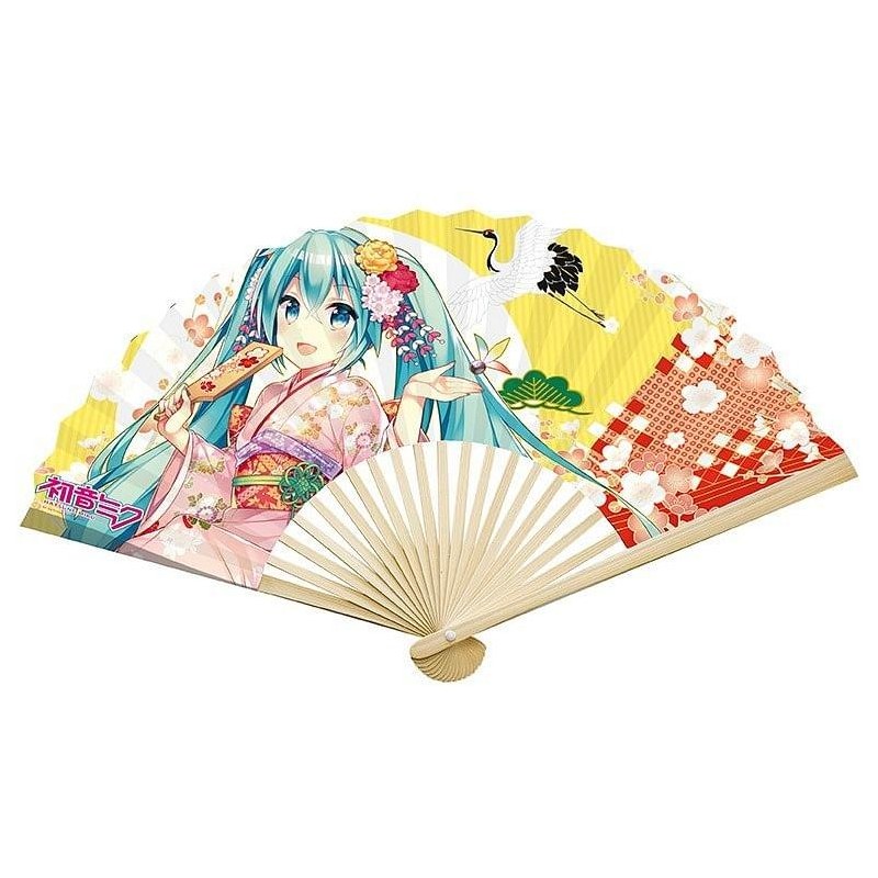 Vějíř Hatsune Miku & Twins Kimono