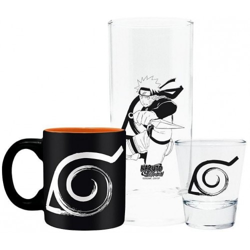 Dárková sada Naruto Shippuden - Hrnek a sklenice