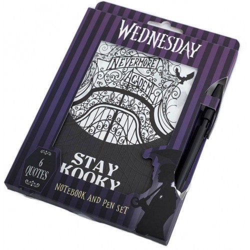 Dárková sada Wednesday - Zápisník a propiska