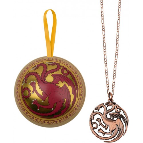 Vánoční koule Game of Thrones s náhrdelníkem Targaryen