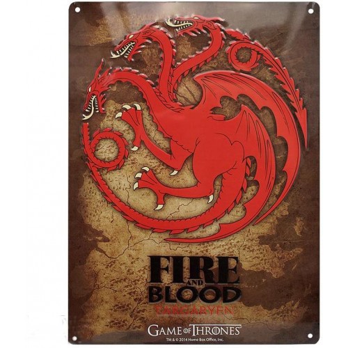 Game of Thrones - dekorační cedule Targaryen