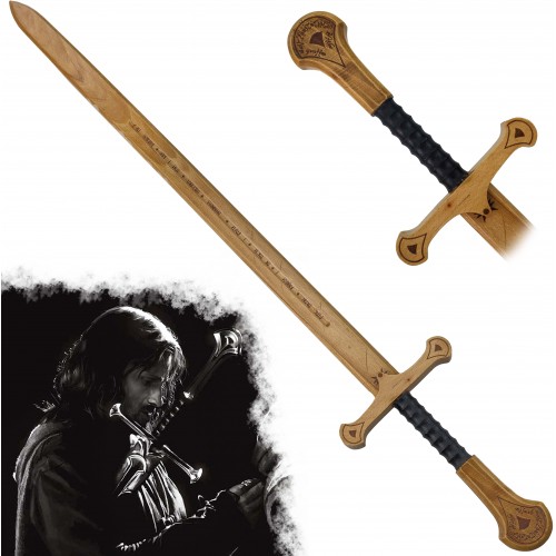 PAK Dřevěný Aragornův meč "WOODURIL" na kontaktní šerm - Pán Prstenů