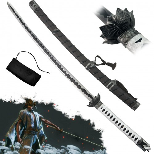 AF Ocelová katana "BLACK MORTAL BLADE" - Sekiro: Shadows Die Twice
