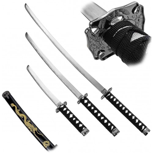 AF Sada samurajských mečů "BLACK DRAGON SET"