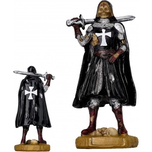 Albainox Pryskyřicová soška černého templáře "IN MORTE SERVIO"