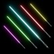 CHSV Světelný meč "SILVERBLACK SITH" PLNĚ KONTAKTNÍ - MULTI-COLOR