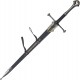 Amont Ocelový Anduril "THE SWORD OF ARAGORN" s pochvou i plaketou - Pán Prstenů