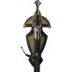Amont Ocelový Anduril "THE SWORD OF ARAGORN" s pochvou i plaketou - Pán Prstenů