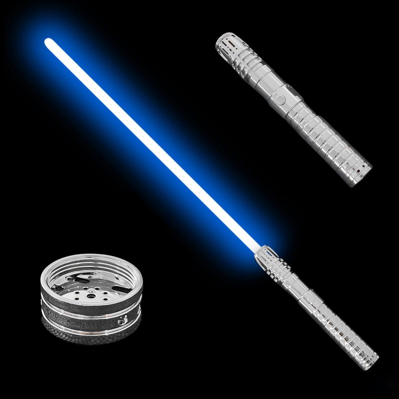 CHSV Světelný meč "BORN WITH THE FORCE" RGB - Dlouhá verze - Silver