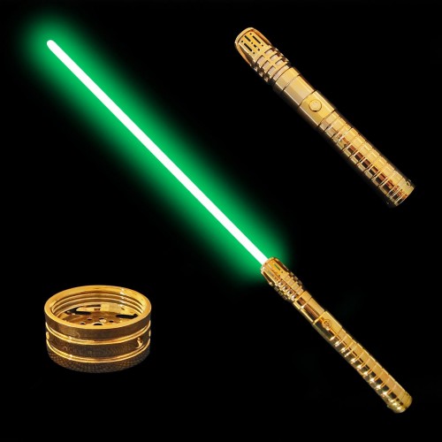 CHSV Světelný meč "BORN WITH THE FORCE" RGB - Dlouhá verze - Gold