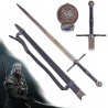 AF Dlouhý zaklínačský/WITCHER meč - ocelový "STEEL SWORD" s pevnou pochvou a popruhem!