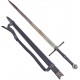 AF Dlouhý zaklínačský/WITCHER meč - ocelový "STEEL SWORD" s pevnou pochvou a popruhem!
