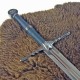 AF Dlouhý zaklínačský/WITCHER meč - ocelový "STEEL SWORD" s pevnou pochvou a popruhem!