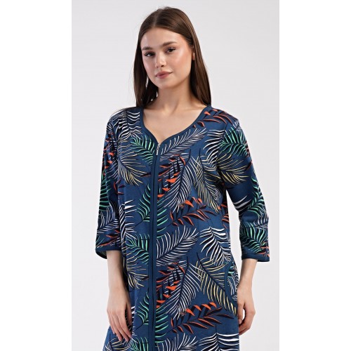 Dámské domácí šaty s tříčtvrtečním rukávem Barbara