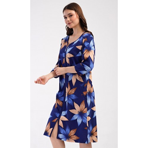 Dámské domácí šaty s tříčtvrtečním rukávem Sára