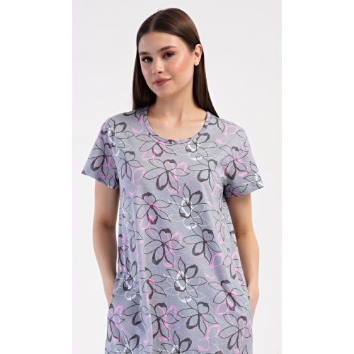 Dámske domáce šaty s krátkym rukávom Mia