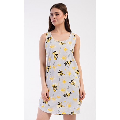 Dámská noční košile na ramínka Včelky