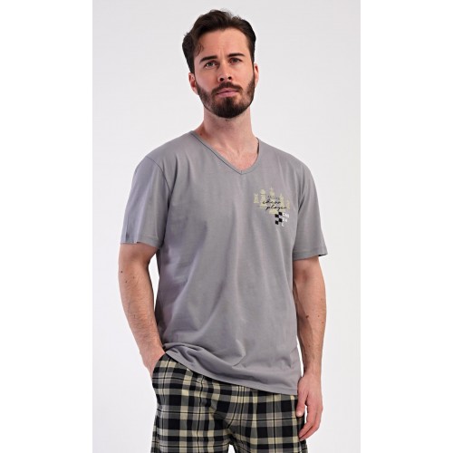 Pánské pyžamo šortky Šachy