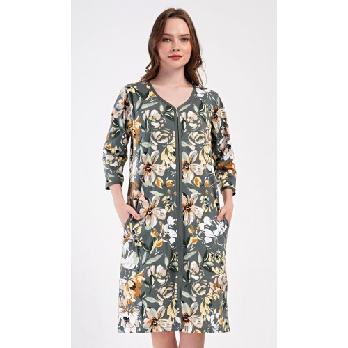 Dámské domácí šaty s tříčtvrtečním rukávem Marie