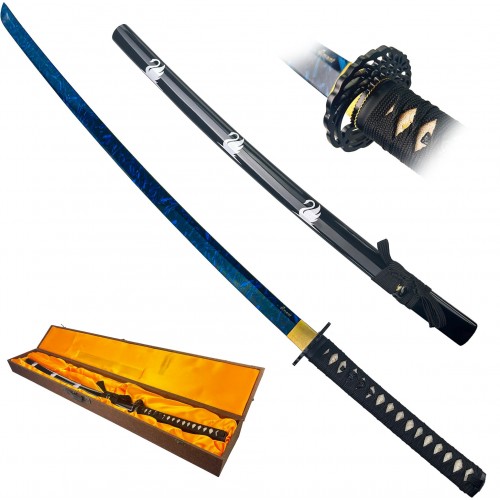 Amont Honosná funkční katana "BLUE MAGMA" s bohatým příslušenstvím