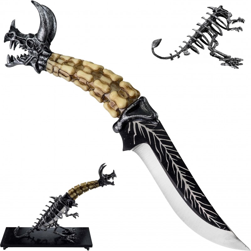 AF Fantasy nůž "SKELETON DRAGON" s podstavcem
