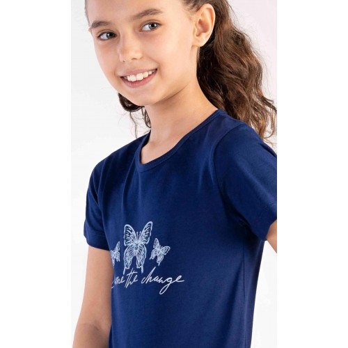 Dětská noční košile s krátkým rukávem Motýlci