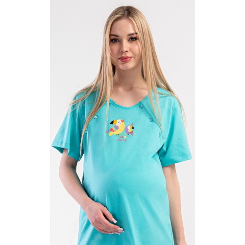 Dámská noční košile mateřská Papoušek