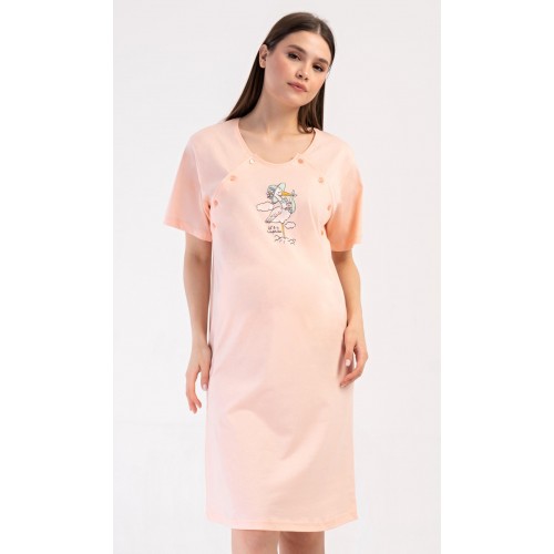 Dámská noční košile mateřská Čáp s kloboukem