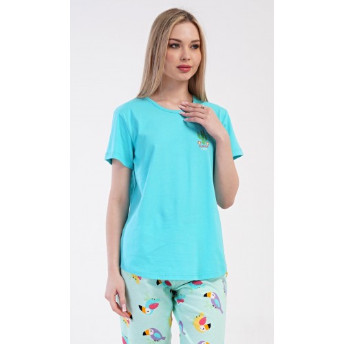 Dámské pyžamo kapri Papoušek