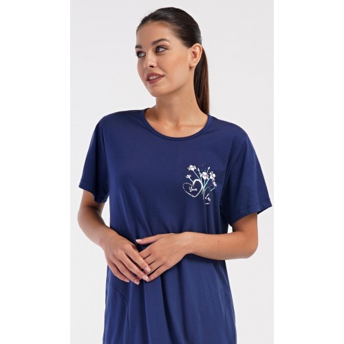 Dámské domácí šaty s krátkým rukávem Janette