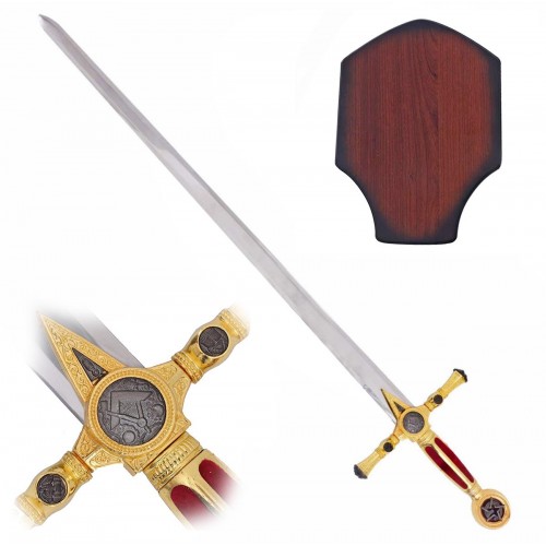 AF Řádový meč "ZEDNÁŘSKÁ PÝCHA A TAJEMSTVÍ" s plaketou!