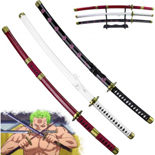 AF Sada 3 ocelových katan "THREE SWORDS STYLE ZORO" - One Piece