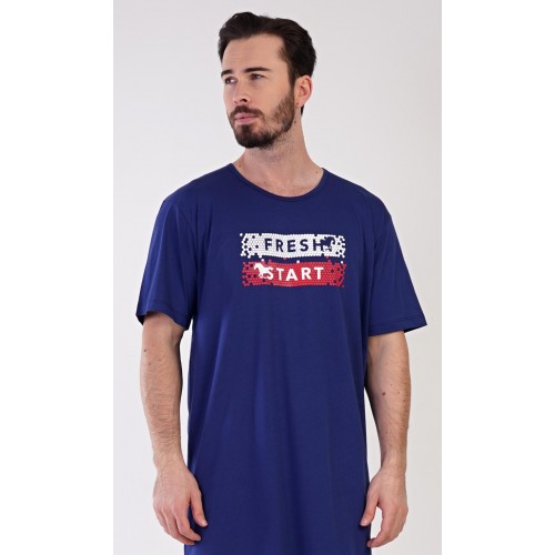 Pánská noční košile s krátkým rukávem Fresh start