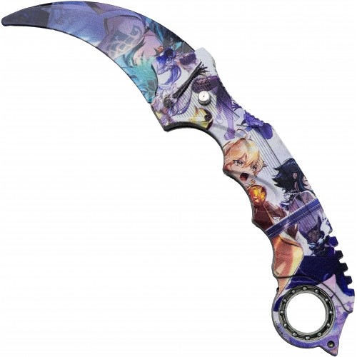AF Vystřelovací karambit "YOUR FAVORITES" s ložiskem Barva: Genshin Impact