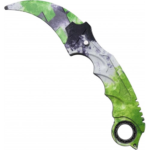 AF Vystřelovací karambit "YOUR FAVORITES" s ložiskem Barva: White/green