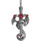 AF Přívěsek na krk "DRAGON SWORD" z nerezové oceli