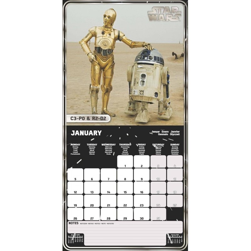 Poznámkový kalendář Star Wars - Classic 2026 (16 měsíců)