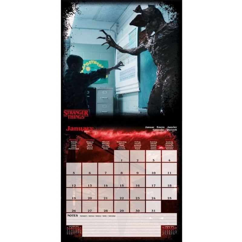 Poznámkový kalendář Stranger Things 2026 (16 měsíců)