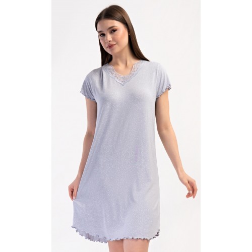 Dámská noční košile s krátkým rukávem Vločka