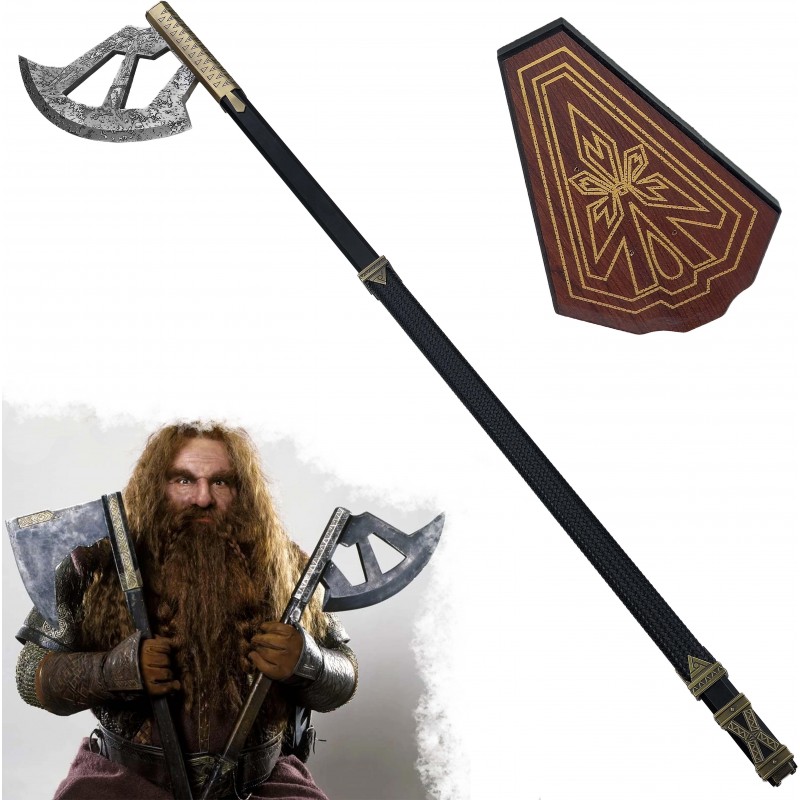 AF Celokovová sekera "WALKING AXE OF GIMLI" s plaketou - Pán Prstenů
