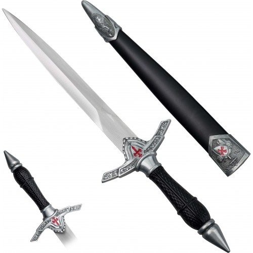 X Templářská dýka "SANCTI MILITES" s pochvou