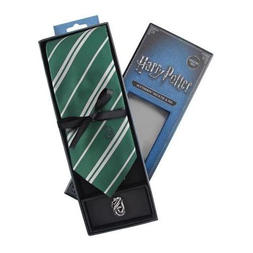 Kravata Harry Potter s odznakem - Zmijozel