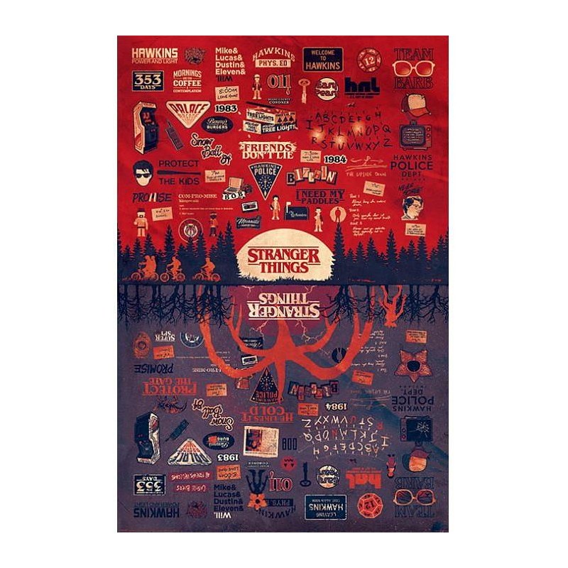 Plakát Stranger Things - Upside Down