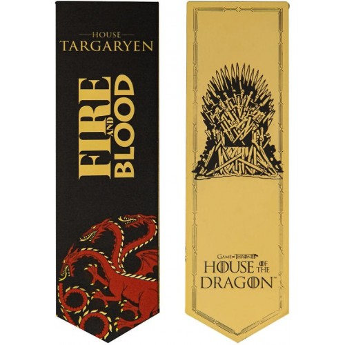 Kovová záložka House of the Dragon - Targaryen
