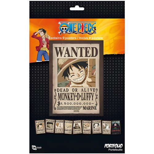 Sada plakátů One Piece - Wanted (9 ks)