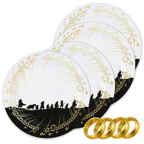 Sada talířů a kroužků na ubrousky Pán prstenů