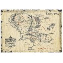Pergamenový plakát Pán prstenů - Mapa Středozemě