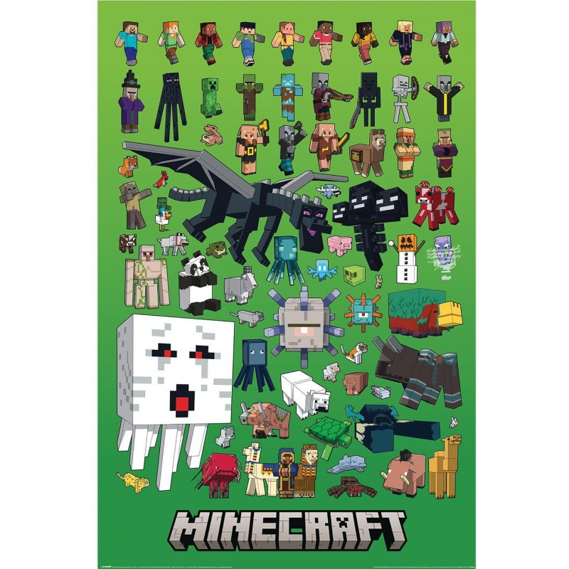 Plakát Minecraft - Character Montage